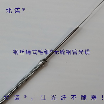 北诺®钢丝绳式毛细®无缝钢管铠装光纤跳线所用光缆结构 北诺®钢丝绳式毛细®无缝钢管铠装光纤跳线所用光缆结构