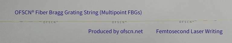 OFSCN®超低温光纤光栅温度传感器所用光纤光栅串示例